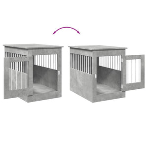 vidaXL Dog Crate Furniture Concrete Grey 55x80x68 cm Engineered Wood