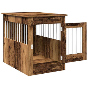 vidaXL Dog Crate Furniture Old Wood 55x80x68 cm Engineered Wood