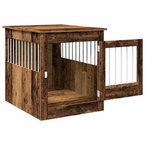 vidaXL Dog Crate Furniture Old Wood 64.5x80x71 cm Engineered Wood