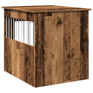 vidaXL Dog Crate Furniture Old Wood 64.5x80x71 cm Engineered Wood