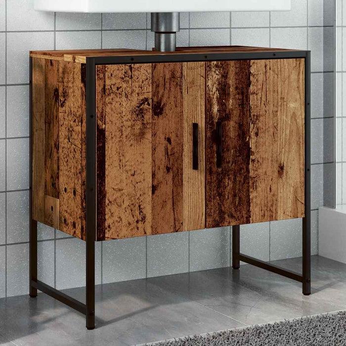 vidaXL Bathroom Sink Cabinet Old Wood 60x33x60 cm Engineered Wood