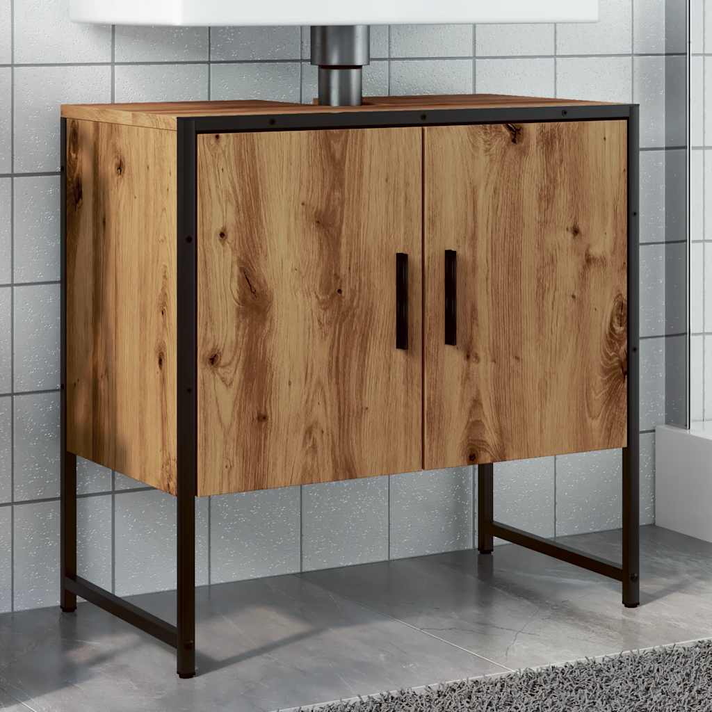 vidaXL Bathroom Sink Cabinet Artisan Oak 60x33x60 cm Engineered Wood