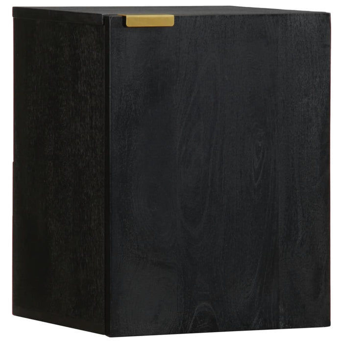 vidaXL Bathroom Hanging Cabinet Black 38x33x48 cm Engineered Wood