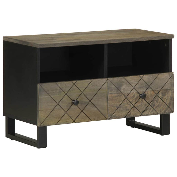 vidaXL TV Cabinet Black 70x33x46 cm Solid Wood Mango