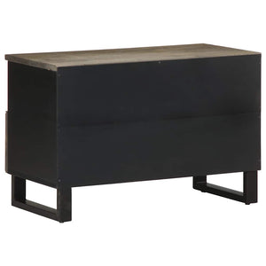 vidaXL TV Cabinet Black 70x33x46 cm Solid Wood Mango