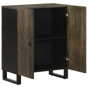 vidaXL Sideboard Black 60x33x75 cm Solid Wood Mango