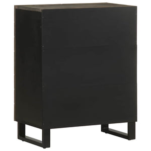 vidaXL Sideboard Black 60x33x75 cm Solid Wood Mango