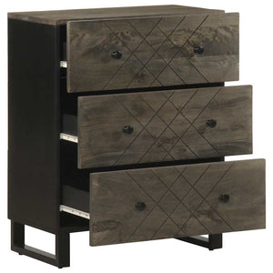 vidaXL Sideboard Black 60x33x75 cm Solid Wood Mango