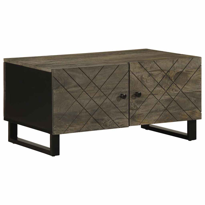 vidaXL Coffee Table Black 80x50x40 cm Solid Wood Mango