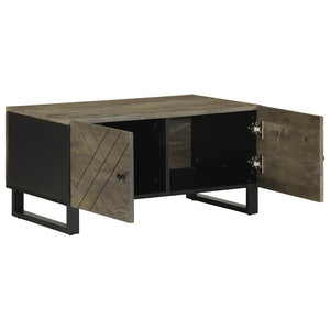 vidaXL Coffee Table Black 80x50x40 cm Solid Wood Mango