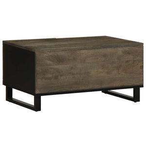 vidaXL Coffee Table Black 80x50x40 cm Solid Wood Mango