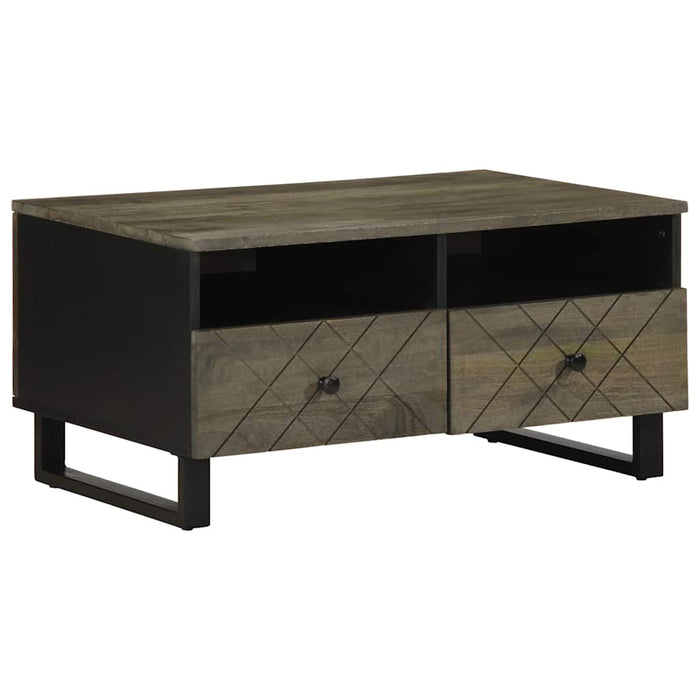 vidaXL Coffee Table Black 80x54x40 cm Solid Wood Mango