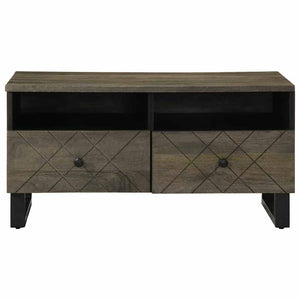 vidaXL Coffee Table Black 80x54x40 cm Solid Wood Mango