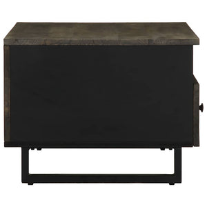 vidaXL Coffee Table Black 80x54x40 cm Solid Wood Mango