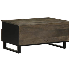 vidaXL Coffee Table Black 80x54x40 cm Solid Wood Mango