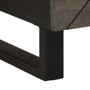 vidaXL Coffee Table Black 80x54x40 cm Solid Wood Mango