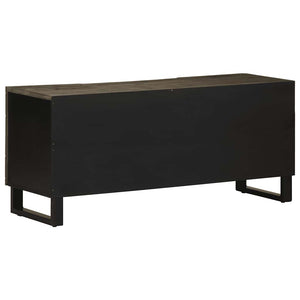 vidaXL TV Cabinet Black 105x33x46 cm Solid Wood Mango