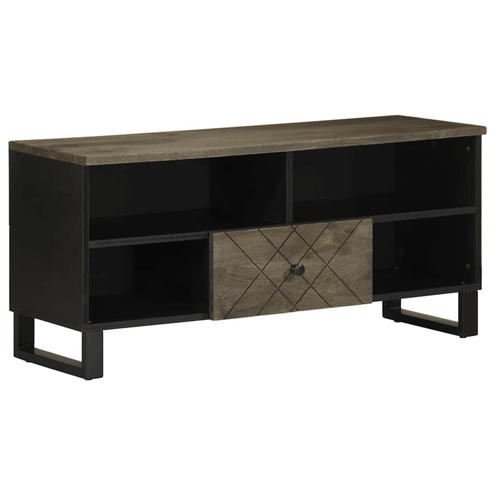 vidaXL TV Cabinet Black 100x33x46 cm Solid Wood Mango