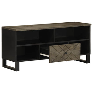 vidaXL TV Cabinet Black 100x33x46 cm Solid Wood Mango