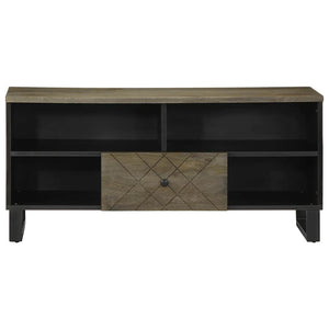 vidaXL TV Cabinet Black 100x33x46 cm Solid Wood Mango