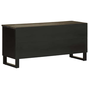 vidaXL TV Cabinet Black 100x33x46 cm Solid Wood Mango