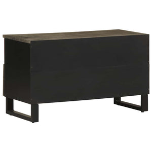 vidaXL TV Cabinet Black 80x33x46 cm Solid Wood Mango