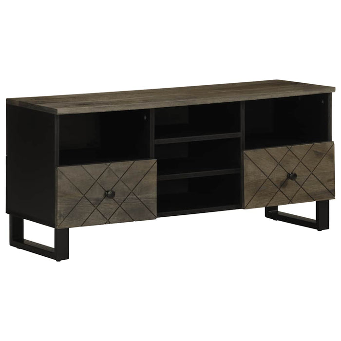 vidaXL TV Cabinet Black 100x33x46 cm Solid Wood Mango