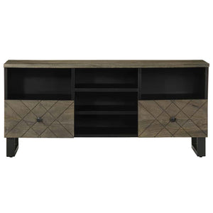 vidaXL TV Cabinet Black 100x33x46 cm Solid Wood Mango