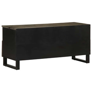 vidaXL TV Cabinet Black 100x33x46 cm Solid Wood Mango