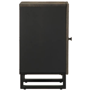 vidaXL Bathroom Cabinet Black 38x33x58 cm Solid Wood Mango