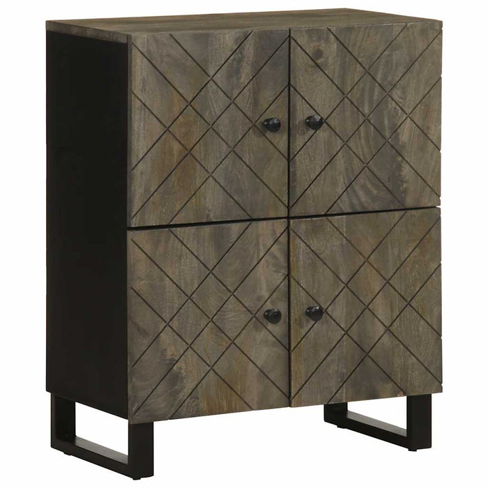 vidaXL Sideboard Black 60x33x75 cm Solid Wood Mango