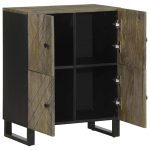 vidaXL Sideboard Black 60x33x75 cm Solid Wood Mango