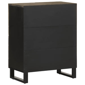 vidaXL Sideboard Black 60x33x75 cm Solid Wood Mango