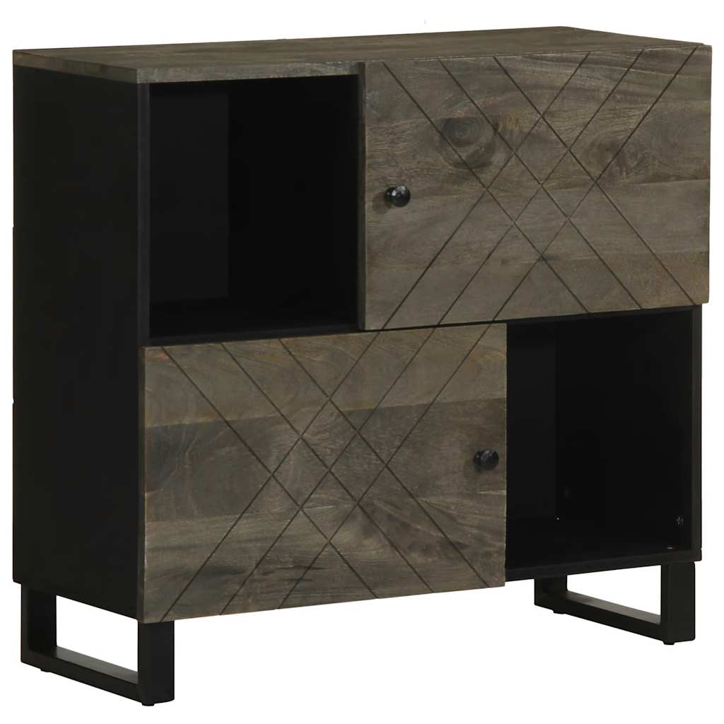 vidaXL Sideboard Black 80x33x75 cm Solid Wood Mango