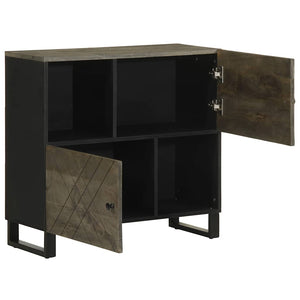 vidaXL Sideboard Black 80x33x75 cm Solid Wood Mango