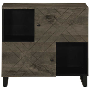 vidaXL Sideboard Black 80x33x75 cm Solid Wood Mango