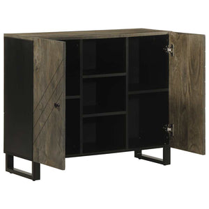 vidaXL Sideboard Black 90x33x75 cm Solid Wood Mango