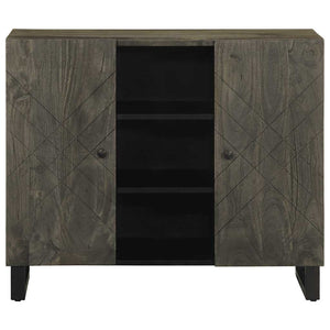 vidaXL Sideboard Black 90x33x75 cm Solid Wood Mango