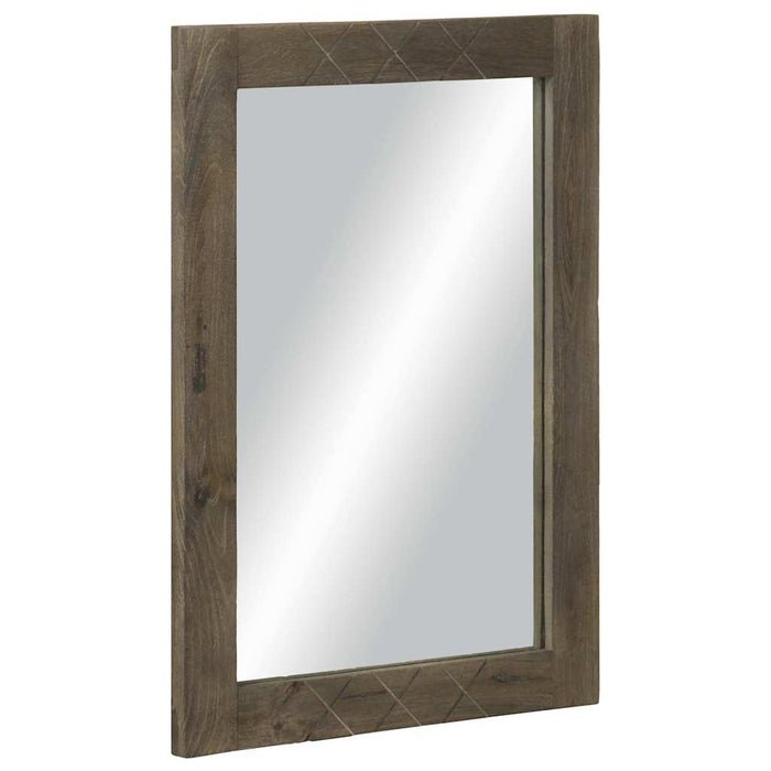 vidaXL Bathroom Mirror Grey 50x3x70 cm Solid Wood Mango