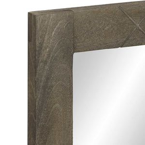 vidaXL Bathroom Mirror Grey 50x3x70 cm Solid Wood Mango