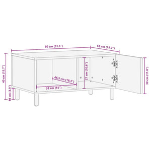 vidaXL Coffee Table Brown 80x50x40 cm Solid Wood Mango