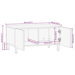 vidaXL Coffee Table Brown 80x50x40 cm Solid Wood Mango