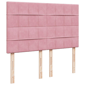 vidaXL Ottoman Bed with Mattresses Pink 140x200cm Velvet