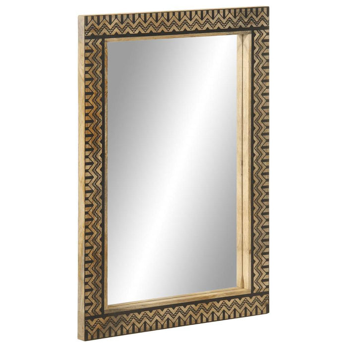 vidaXL Bathroom Mirror 50x70 cm Solid Wood Mango and Glass