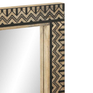 vidaXL Bathroom Mirror 50x70 cm Solid Wood Mango and Glass