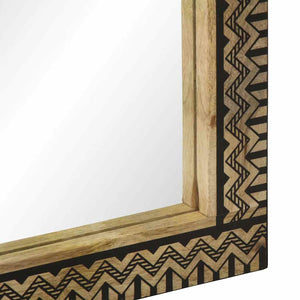 vidaXL Bathroom Mirror 50x70 cm Solid Wood Mango and Glass