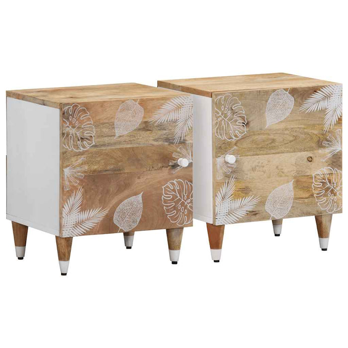 vidaXL Bedside Cabinets 2 pcs 40x33.5x46 cm Solid Wood Mango