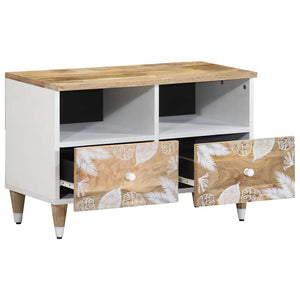 vidaXL TV Cabinet 70x33.5x46 cm Solid Wood Mango