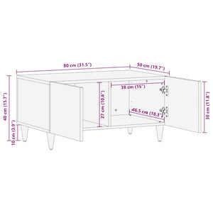 vidaXL Coffee Table 80x50x40 cm Solid Wood Mango