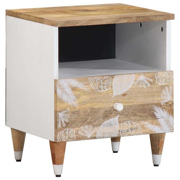 vidaXL Bedside Cabinet 40x33x46 cm Solid Wood Mango